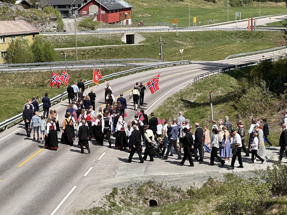Toget i godt driv.