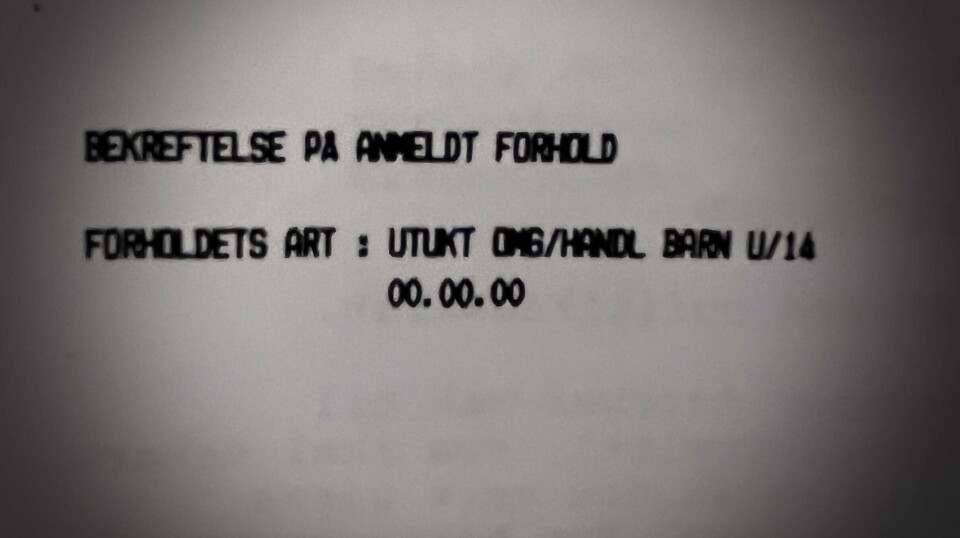 Politisak: Det vert oppretta sak hos politiet i samband med mistanken om at «Per» og syskena hadde blitt utsett for seksuelle overgrep. «Per» er 8 år på dette tidspunktet.