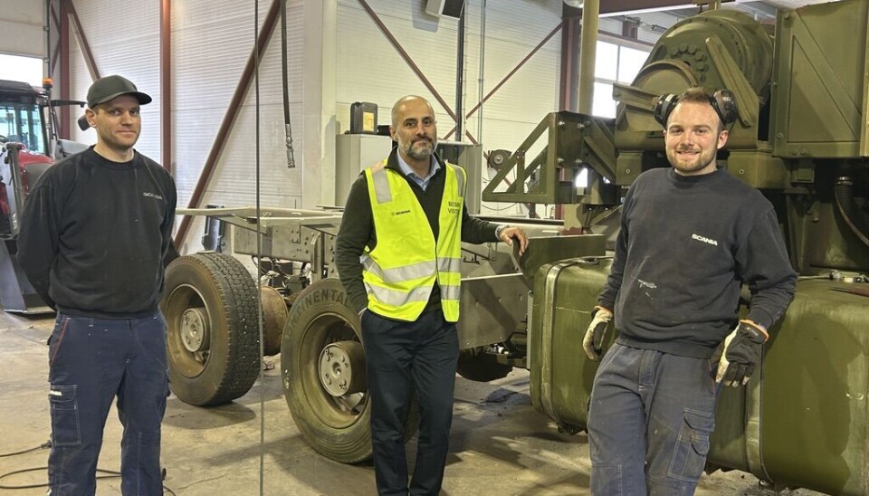 Kristian Stray Jacobsen (f.v.), Mahmoud Faranhmand og Espen Hauglid.