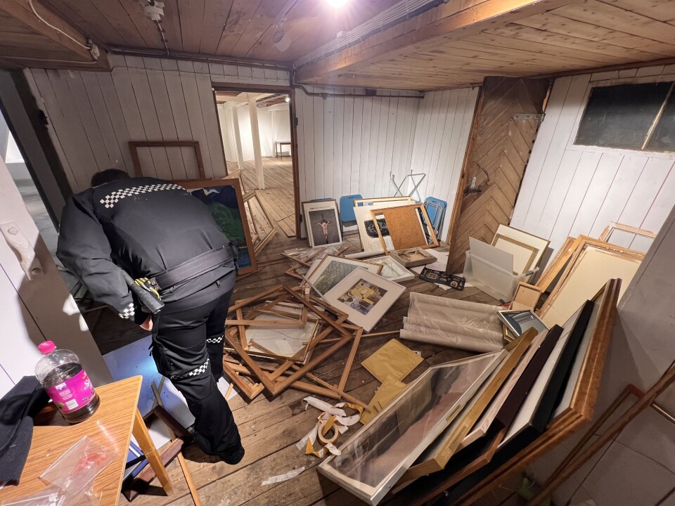 Politiet var torsdag i Kunstlåven.