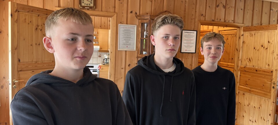 Frå venstre: Vetle Aamot, Olav Midtsund Stykket og Sondre Sandnes Sandland, alle Kviteseid.
