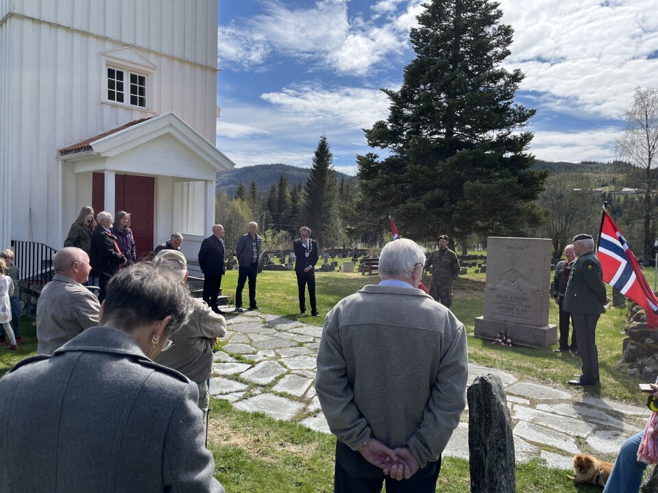 Markering på Mo kyrkjegard.