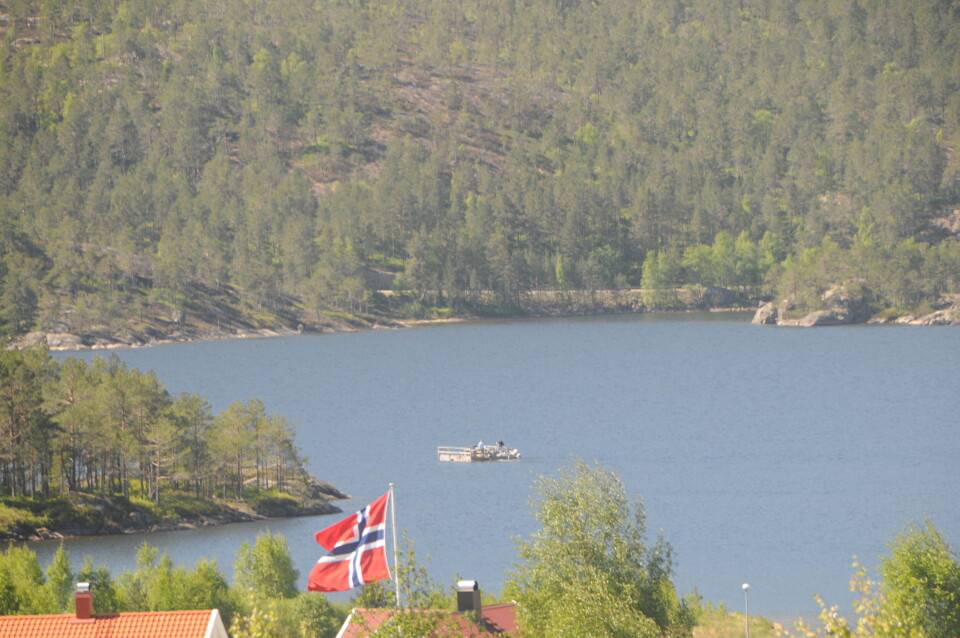 Feirar 17. mai på Nisser-flåte.