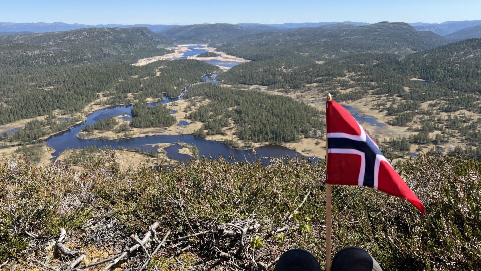 Bilete teke frå Haukreifjell. Ein ser ut til Votna og Votnedammen