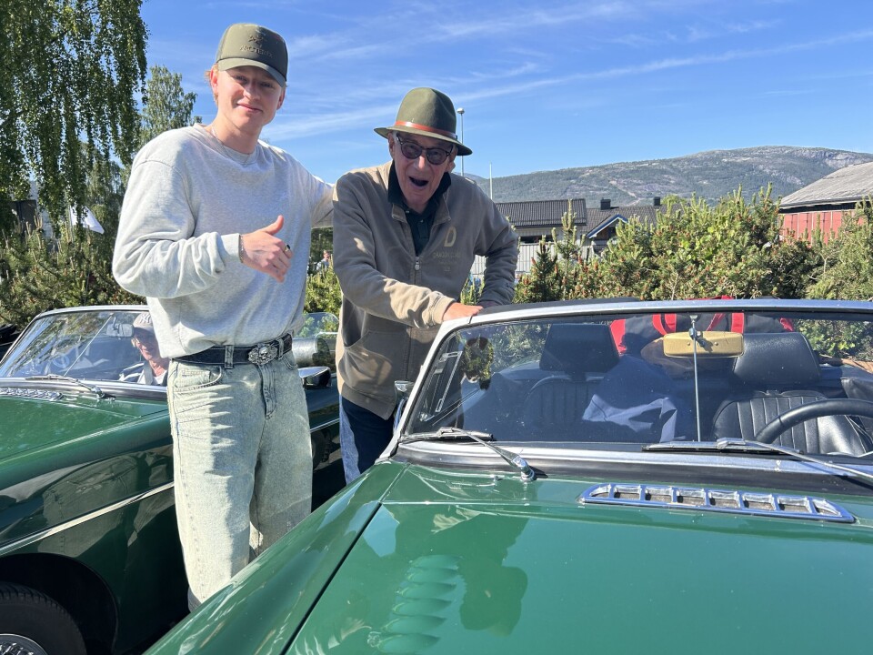 Peder Anker har vore med på Norwegian Sports Car Rally mange gonger. Simon Haga er med for fyrste gong.