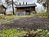 Branntomta etter stabburet er nå rydda.