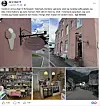 Skilt med Hansen ved rosa bygning og interiør- og gatebilete frå Tønsberg.